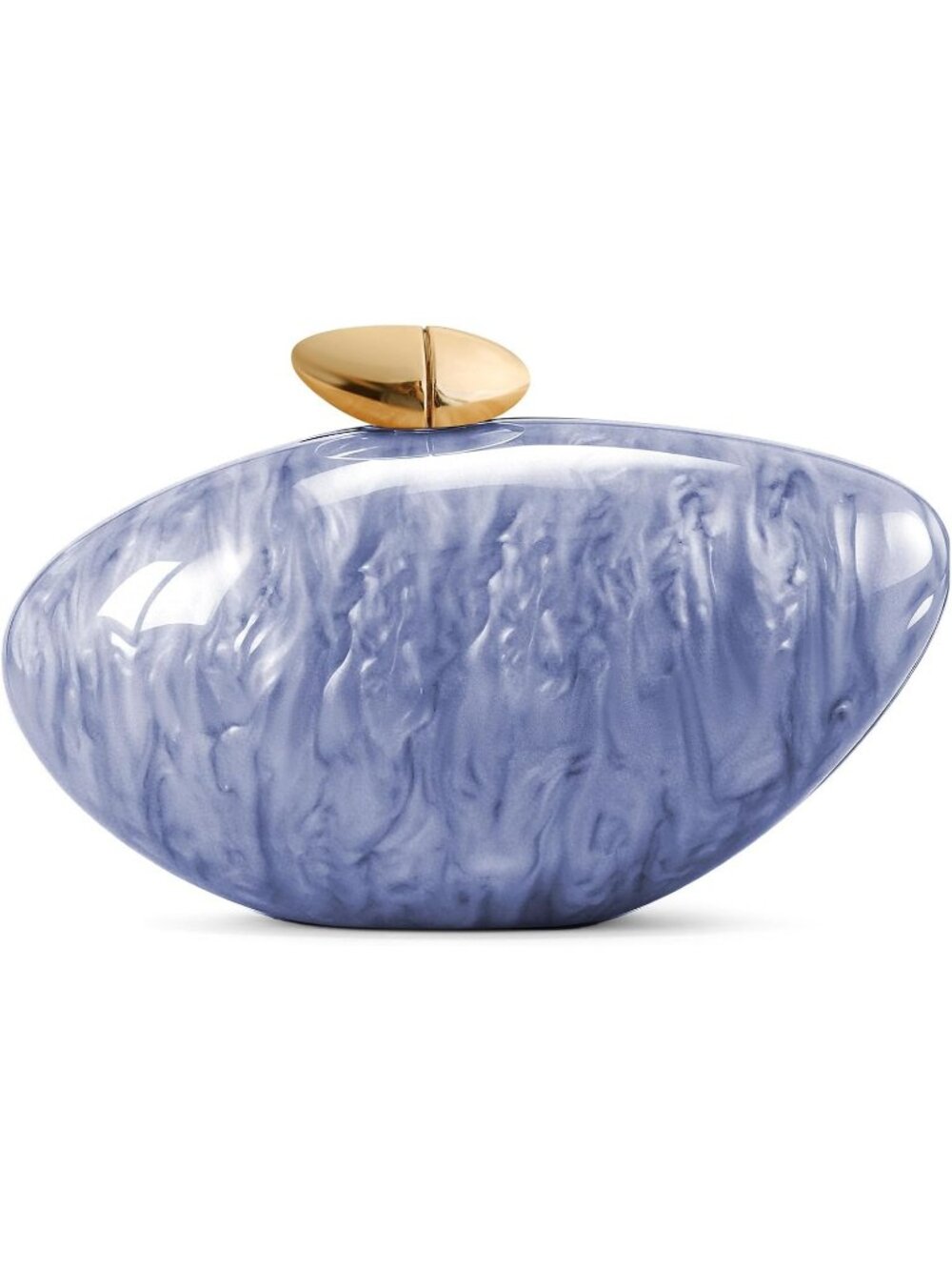 Women Blue Stylish Marble Acrylic Gold Clutch with Chain Purse Formal Trendy Bag